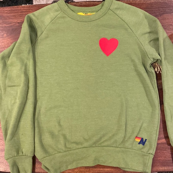 Aviator Nation Tops - Aviator Nation Heart Embroidered Sweatshirt